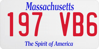 MA license plate 197VB6