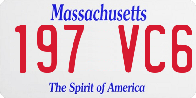 MA license plate 197VC6