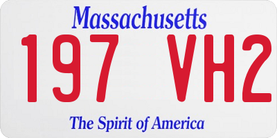 MA license plate 197VH2
