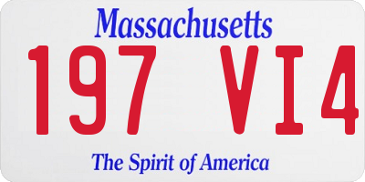 MA license plate 197VI4