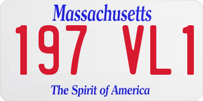MA license plate 197VL1