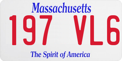 MA license plate 197VL6