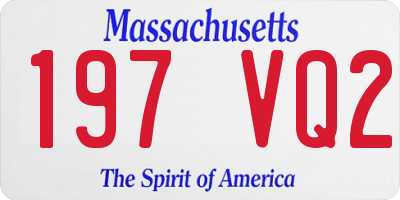 MA license plate 197VQ2