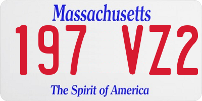 MA license plate 197VZ2
