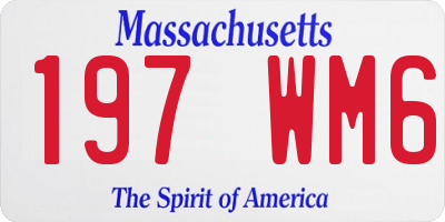 MA license plate 197WM6