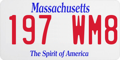 MA license plate 197WM8