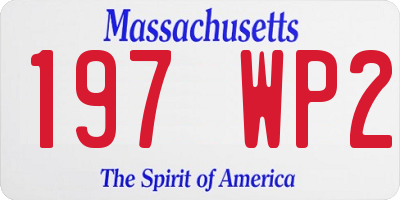 MA license plate 197WP2