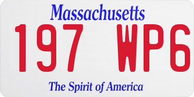 MA license plate 197WP6