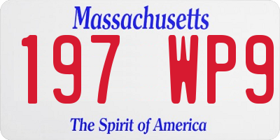 MA license plate 197WP9