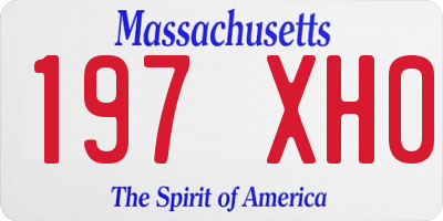 MA license plate 197XH0