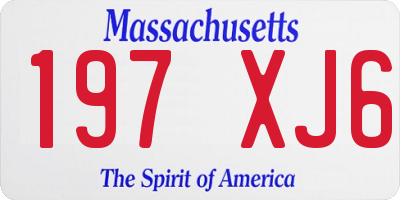 MA license plate 197XJ6