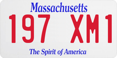MA license plate 197XM1