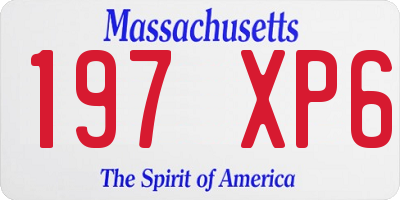 MA license plate 197XP6