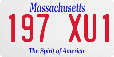 MA license plate 197XU1