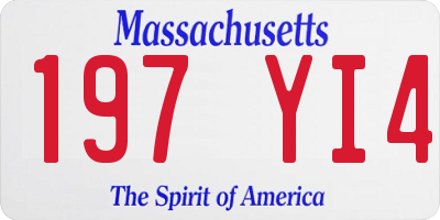 MA license plate 197YI4