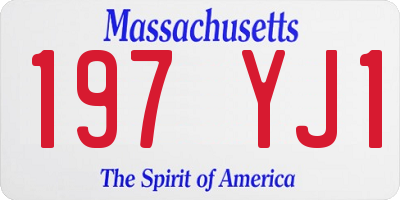 MA license plate 197YJ1