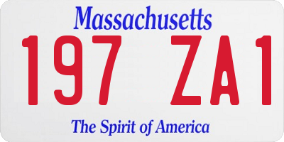 MA license plate 197ZA1