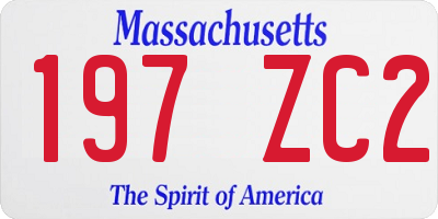 MA license plate 197ZC2