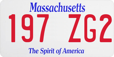 MA license plate 197ZG2