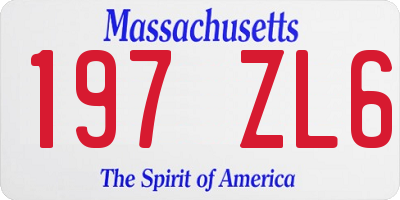 MA license plate 197ZL6