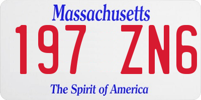 MA license plate 197ZN6