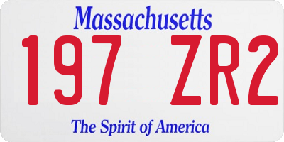 MA license plate 197ZR2
