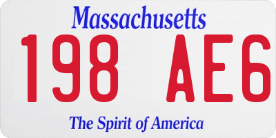 MA license plate 198AE6