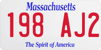 MA license plate 198AJ2