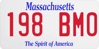 MA license plate 198BM0