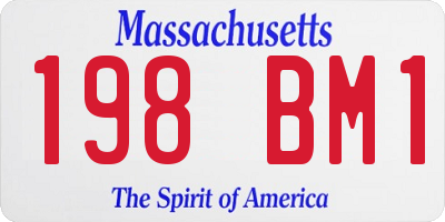 MA license plate 198BM1