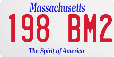 MA license plate 198BM2