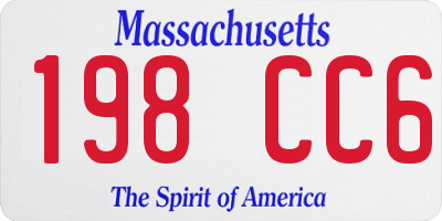 MA license plate 198CC6