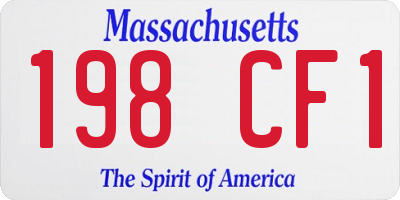 MA license plate 198CF1