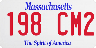 MA license plate 198CM2