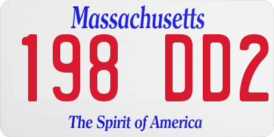 MA license plate 198DD2