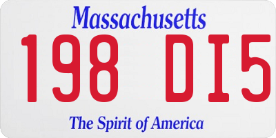 MA license plate 198DI5