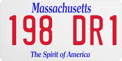MA license plate 198DR1