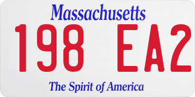 MA license plate 198EA2