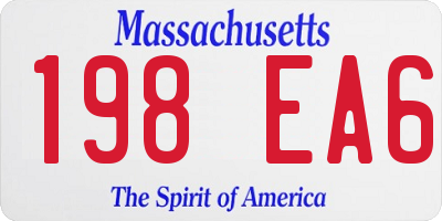 MA license plate 198EA6