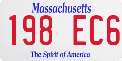 MA license plate 198EC6