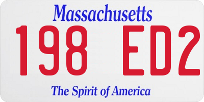 MA license plate 198ED2