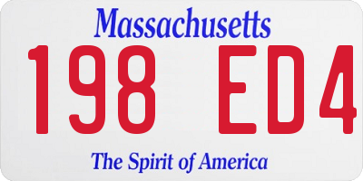 MA license plate 198ED4