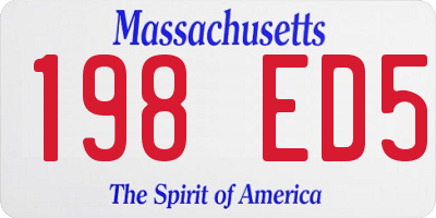 MA license plate 198ED5