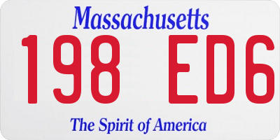 MA license plate 198ED6