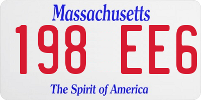 MA license plate 198EE6