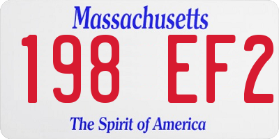 MA license plate 198EF2