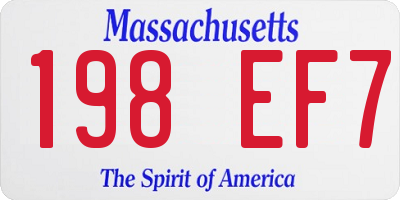 MA license plate 198EF7
