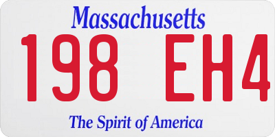 MA license plate 198EH4
