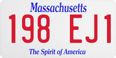 MA license plate 198EJ1