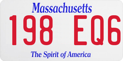 MA license plate 198EQ6